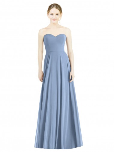 Strapless Sweetheart Chiffon Bridesmaid Dress