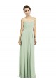 Full Length Strapless Chiffon Bridesmaid Dress with Sweetheart Neckline