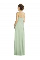 Full Length Strapless Chiffon Bridesmaid Dress with Sweetheart Neckline