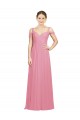 Sweetheart Long Chiffon Bridesmaid Dress with Off the Shoulder Straps