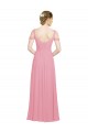 Sweetheart Long Chiffon Bridesmaid Dress with Off the Shoulder Straps