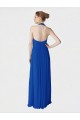 Long Full Length Chiffon Halter Bridesmaid Dress