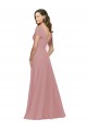 Flutter Sleeves Short Chiffon Bridesmaid Dress with Tie Belt