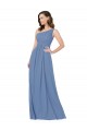 Pleated One Shoulder Chiffon Bridesmaid Dress