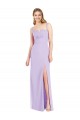 Spaghetti Straps Mermaid Chiffon Bridesmaid Dress with Side Front Slit