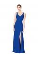 Low Back Sleeveless Chiffon Bridesmaid Dress with Side Slit