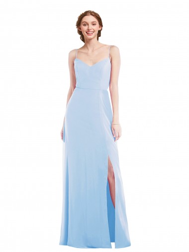 Tie Back Cutout Maxi Bridesmaid Dress with Front Slit