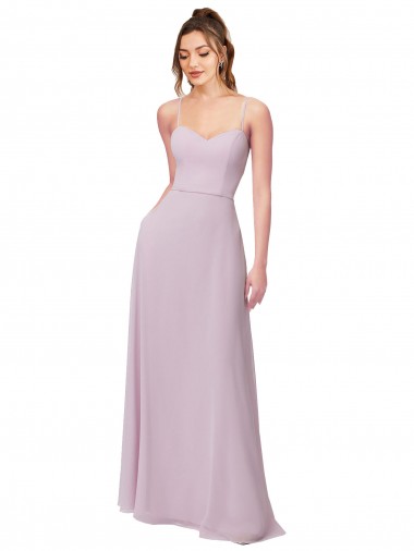 Sweetheart Tie-Back Chiffon Bridesmaid Dress