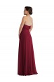 Cuffed Strapless Maxi Bridesmaid Dress with Front Slit