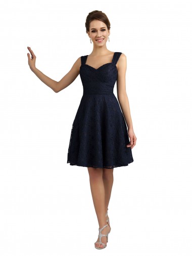 Lace Bridesmaid Dress with Sweetheart Neckline and Button Back Detail