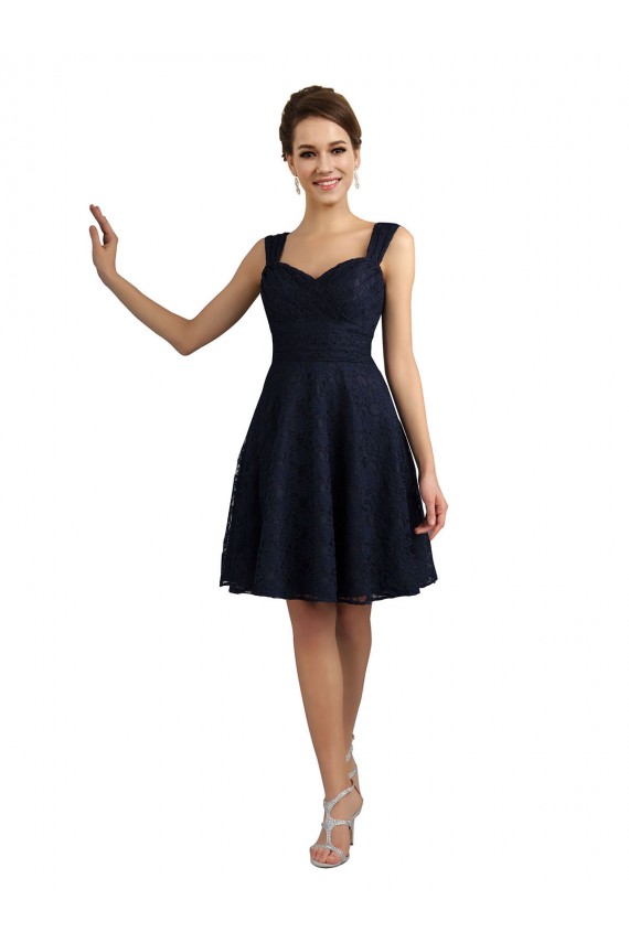 Lace Bridesmaid Dress with Sweetheart Neckline and Button Back Detail