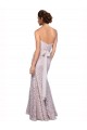 Floor Length Fitted Sweetheart Lace Bridesmaid Dress
