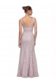 Lace V-Neckline Long Full Length Bridesmaid Dress