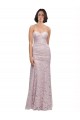 Floor Length Long Mermaid Lace Bridesmaid Dress with Low Back