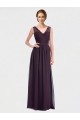 V-Neck Bridesmaid Dress with Corded Lace Bodice