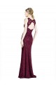 Long Lace Bridesmaid Dress with Peekaboo Bodice and Keyhole Back