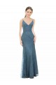Deep V-Neck All Over Chantilly Lace Bridesmaid Dress with Criss Cross Open Back