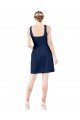V-Neck A-Line Satin Bridesmaid Dress with Pockets