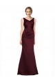 Figure Shaping Satin Bridesmaid Dress with Structured Pleats
