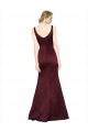 Figure Shaping Satin Bridesmaid Dress with Structured Pleats