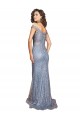 Off the Shoulder Sweetheart Neckline Sequin Bridesmaid Dress with Thigh High Slit