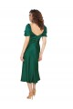 Ruched Sleeve Silky Satin Bridesmaid Dress