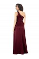 One Shoulder Silky Satin Bridesmaid Dress with Subtle Pleats
