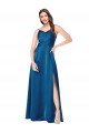 Cowl Neck Salky Satin Bridesmaid Dress