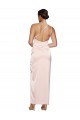 One Shoulder Full Length Long Silky Satin Bridesmaid Dress with Thigh Split
