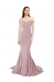Off the Shoulder Mermaid Long Sweep Train Bridesmaid Dress
