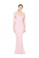 Full Length Off the Shoulder Bridesmaid Dress with Twist Front