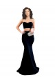 Two Piece High Neck Crepe Bridesmaid Dress