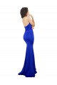 Sweetheart Flower Neckline High Neck Crepe Bridesmaid Dress