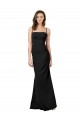 Fit and Flare Slim Crepe Bridesmaid Dress with Cutout Back