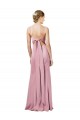 Fit and Flare Slim Crepe Bridesmaid Dress with Cutout Back