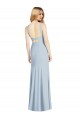 High Neck Backless Crepe Trumpet Bridesmaid Dress