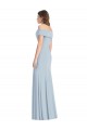 Cuffed Off the Shoulder Long Trumpet Bridesmaid Dress