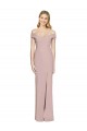 Off the Shoulder Criss Cross Back Trumpet Bridesmaid Dress