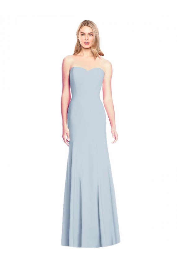 Sweetheart Strapless Flared Skirt Maxi Bridesmaid Dress