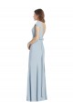 Bateau Neck Cap Sleeves Open Back Trumpet Bridesmaid Dress