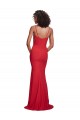 Spaghetti Strap Slip Neckline Crepe Bridesmaid Dress