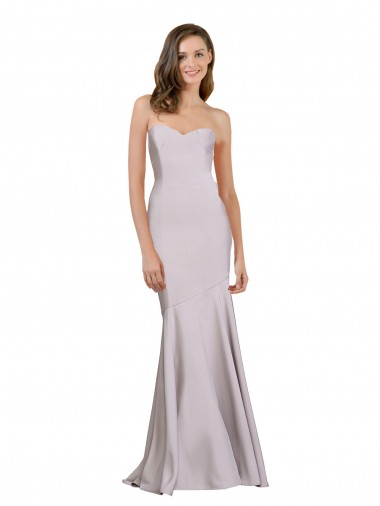 Crepe Mermaid Bridesmaid Dress with Low Back
