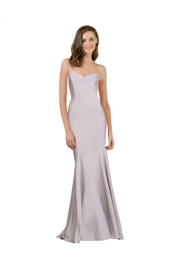 Crepe Mermaid Bridesmaid Dress with Low Back