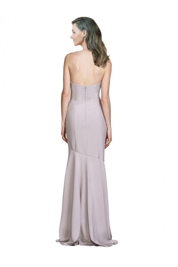 Crepe Mermaid Bridesmaid Dress with Low Back