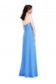 Strapless Pleated Skirt Crepe Bridesmaid Dress with Pockets
