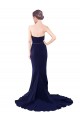 Strapless Sweetheart Neckline Crepe Bridesmaid Dress with Satin Waistband