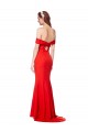 Cross Front and Back Bardot Sleeveless Crepe Maxi Bridesmaid Dress