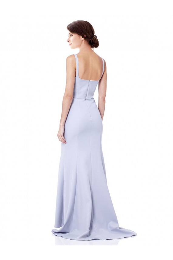 Sweetheart High Neck Sleeveless Crepe Bridesmaid Dress