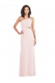 Flirty One Shoulder Midriff Cutout Maxi Bridesmaid Dress