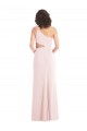 Flirty One Shoulder Midriff Cutout Maxi Bridesmaid Dress